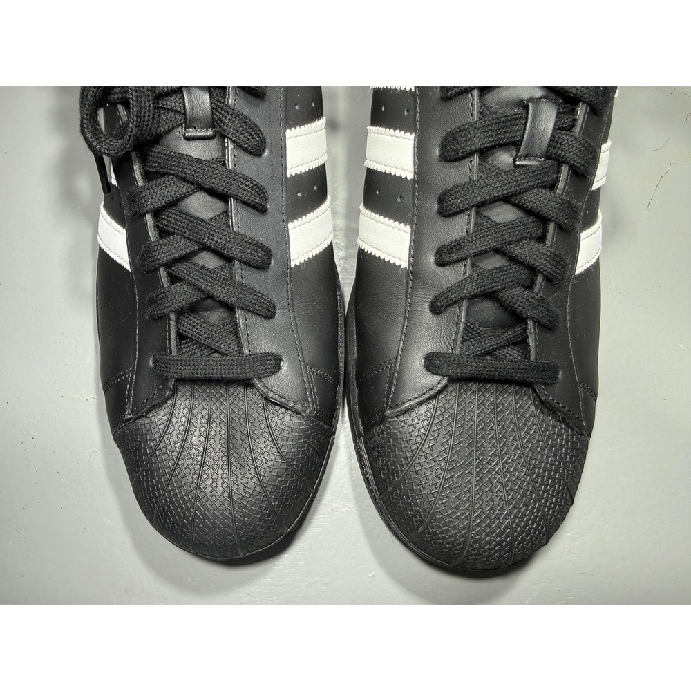 Adidas Superstar Shoes Mens Size 20 Black White Leather Shell Toe B27140 Classic - Picture 2 of 11